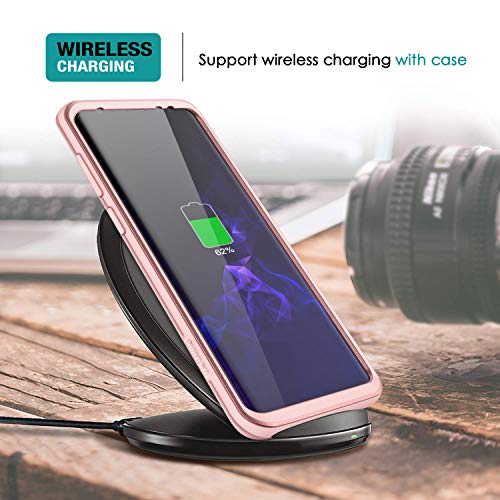 SURITCH Funda para Samsung Galaxy S9 Plus Silicona 360 Grados Bumper Flexible TPU Delantera y Trasera Irrompible Caso Carcasa Samsung Galaxy S9 Plus - Oro Rosa