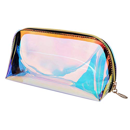 Suszian - Neceser transparente para mujer, resistente al agua, transparente, de TPU, gran capacidad, resistente al agua, bolsa de maquillaje, colorido, Small