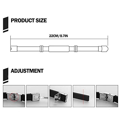 Suyi Pulsera Ajustable De Los Hombres Pulsera De Silicona Brazalete De Acero Inoxidable Silver