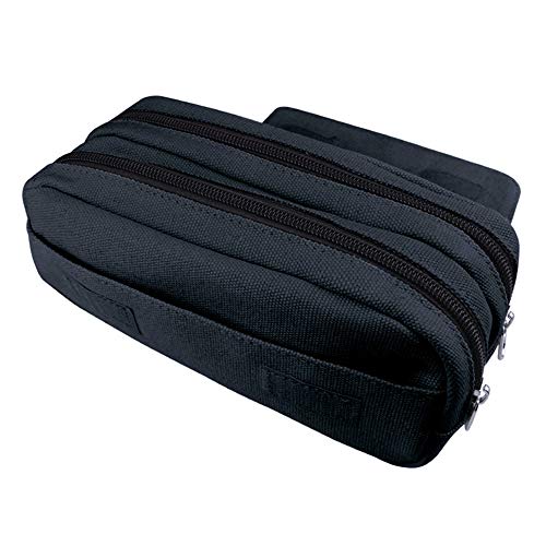 Sword Art Online Estuche de Lápices Estuche de lápices de Gran Capacidad Bolsas de lápices de Lona con Cremallera Popular (Color : Black01, Size : 20 X 10 X 7.5cm)