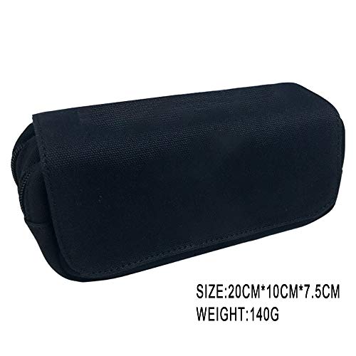 Sword Art Online Estuche de Lápices Estuche de lápices de Gran Capacidad Bolsas de lápices de Lona con Cremallera Popular (Color : Black01, Size : 20 X 10 X 7.5cm)