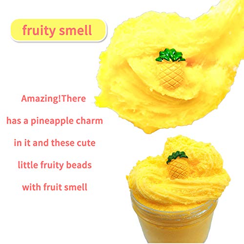 SWZY Fluffy Pineapple Cloud Slime 2018 Lo Nuevo 200ML Fairy Putty Stress Relief Toy Perfumado Sludge Toy Niños Adultos