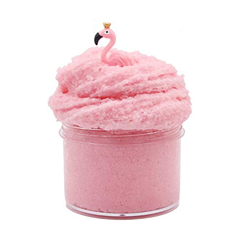 SWZY Fluffy Slime Putty Toy Flamingo Cloud Slime Soft Stretchy Stress Relief Sludge Toy 200ml