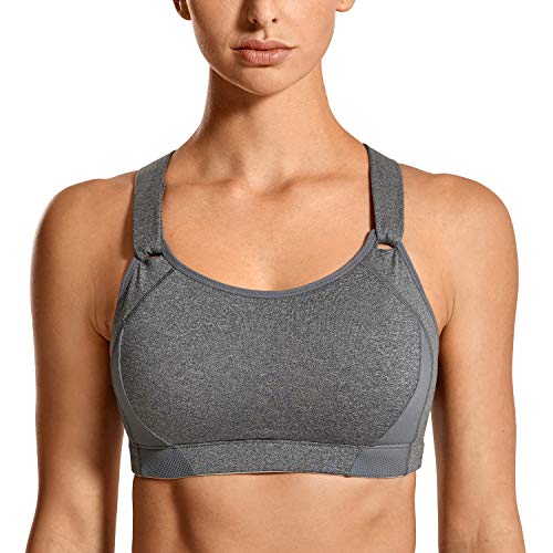 SYROKAN - Sujetador Deportivo de Rebound Racer para Mujer Gris ES:90D (EU 75D)