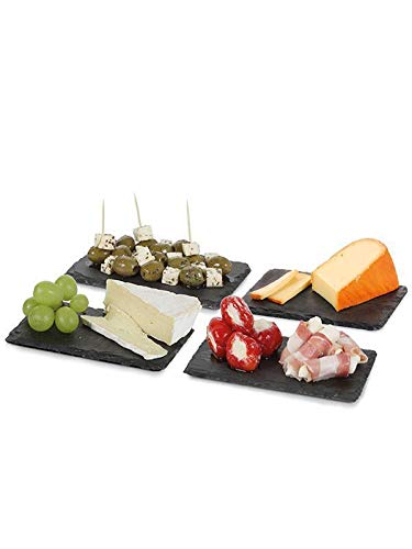 Tabla de pizarra para tapas Boska, tabla, 4 partes, bandeja, accesorios para quesos, 359003