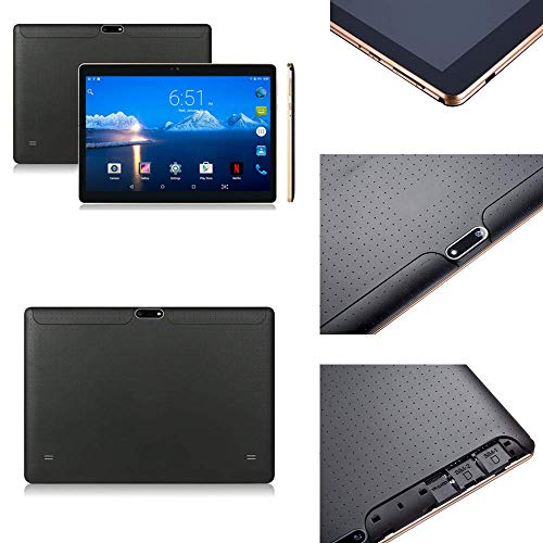 Tablet Android de 10 pulgadas con ranuras para tarjetas SIM 4 GB de RAM 64 GB ROM Octa Core 3G desbloqueado teléfono GSM Tablet PC integrado WiFi Bluetooth GPS negro