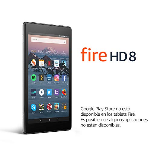 Tablet Fire HD 8 | Pantalla HD de 8 pulgadas, 16 GB, negro, incluye ofertas especiales (8ª generación - modelo de 2018)