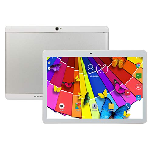 Tablet PC Android de 10 pulgadas, 4 GB de RAM, 64 GB de ROM, procesador Octa Core, pantalla táctil HD 5G WiFi Tablet PC integrado Bluetooth GPS Tablet E7 (Plata)