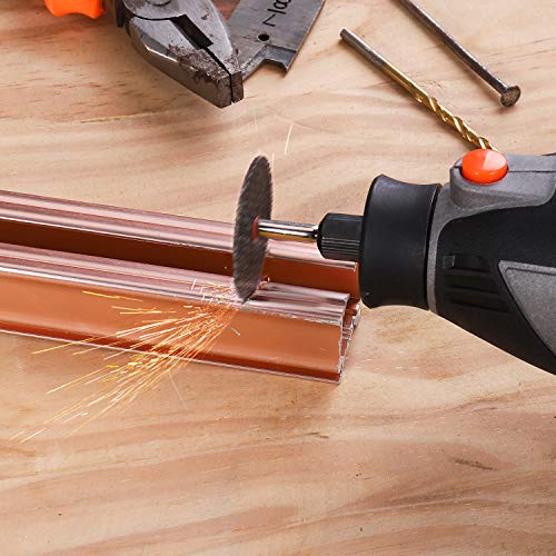 TACKLIFE 361 Accesorios de herramientas rotativas, diámetro de mangos 1/8"(3.2mm) con 4 Chucks universales para amoladora eléctrica de corte, amolado, lijado, afilado, tallado y pulido de accesorios