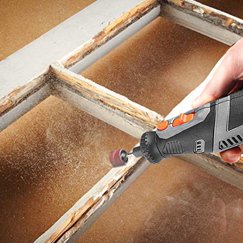 TACKLIFE 361 Accesorios de herramientas rotativas, diámetro de mangos 1/8"(3.2mm) con 4 Chucks universales para amoladora eléctrica de corte, amolado, lijado, afilado, tallado y pulido de accesorios