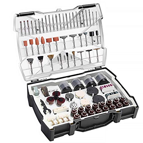 TACKLIFE 361 Accesorios de herramientas rotativas, diámetro de mangos 1/8"(3.2mm) con 4 Chucks universales para amoladora eléctrica de corte, amolado, lijado, afilado, tallado y pulido de accesorios