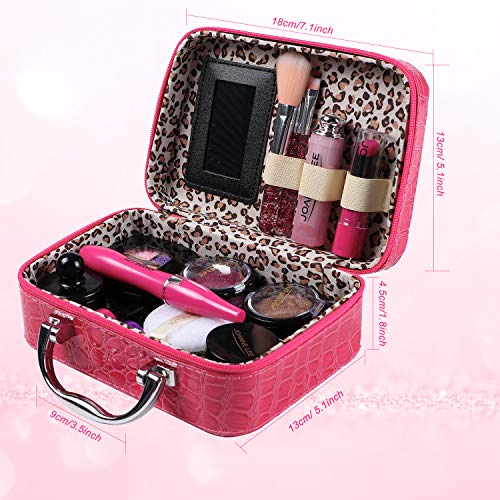 Tacobear Maquillaje Niñas Juego de Maquillaje Kit Juguete de Maquillaje Lavable con Bolsa de Maquillaje Cosmética Juguete Cumpleaños Regalo Navidad para Niña 3 4 5 6 7 8 años