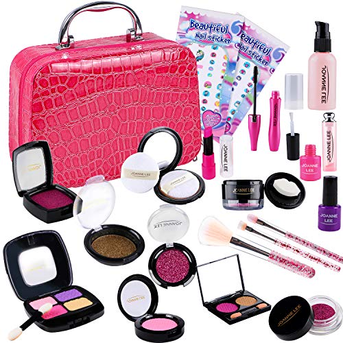 Tacobear Maquillaje Niñas Juego de Maquillaje Kit Juguete de Maquillaje Lavable con Bolsa de Maquillaje Cosmética Juguete Cumpleaños Regalo Navidad para Niña 3 4 5 6 7 8 años