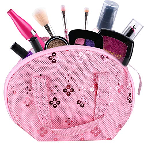 Tacobear Maquillaje Niñas Juego de Maquillaje Kit Juguete de Maquillaje Lavable con Bolsa de Maquillaje Cosmética Juguete Cumpleaños Regalo Navidad para Niña 4 5 6 7 8 años