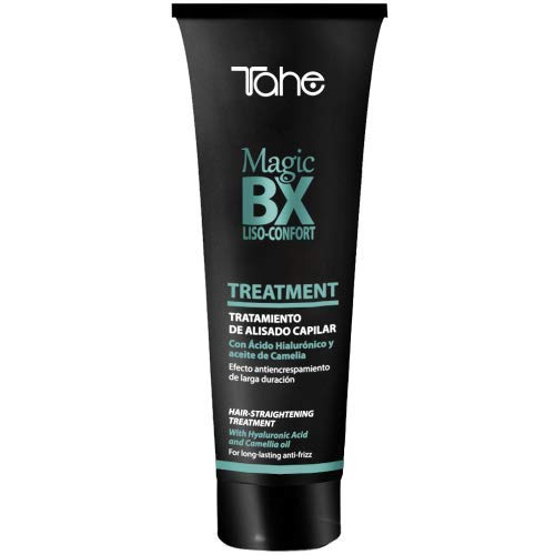 Tahe Magic Bx Liso-Confort Pack Champú Eliminador de Residuos +Tratamiento de Alisado Capilar con Ácido Hialurónico y Aceite de Camelia