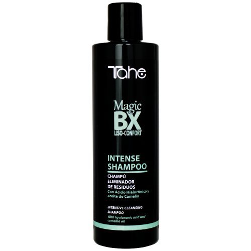 Tahe Magic Bx Liso-Confort Pack Champú Eliminador de Residuos +Tratamiento de Alisado Capilar con Ácido Hialurónico y Aceite de Camelia