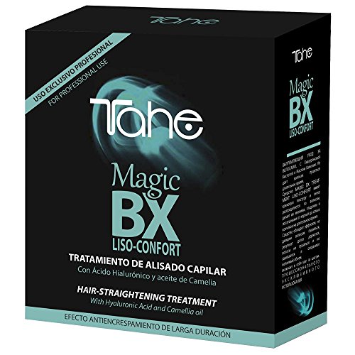 Tahe Magic Bx Liso-Confort Pack Champú Eliminador de Residuos +Tratamiento de Alisado Capilar con Ácido Hialurónico y Aceite de Camelia