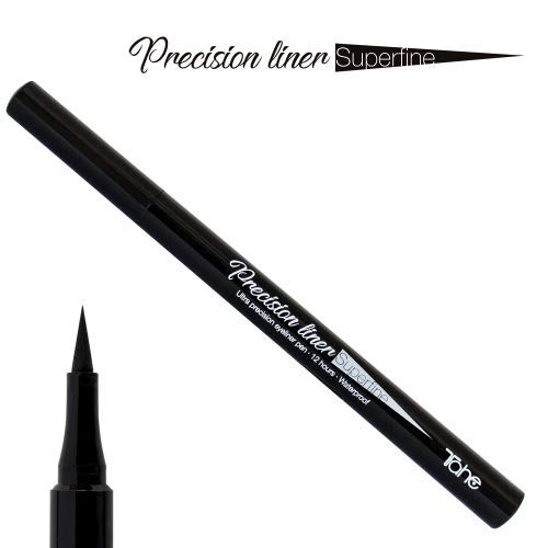 Tahe Precision Liner Delineador de Ojos Negro Waterproof/Perfilador de Ojos/Eyeliner Líquido Waterproof, Trazo Muy Fino