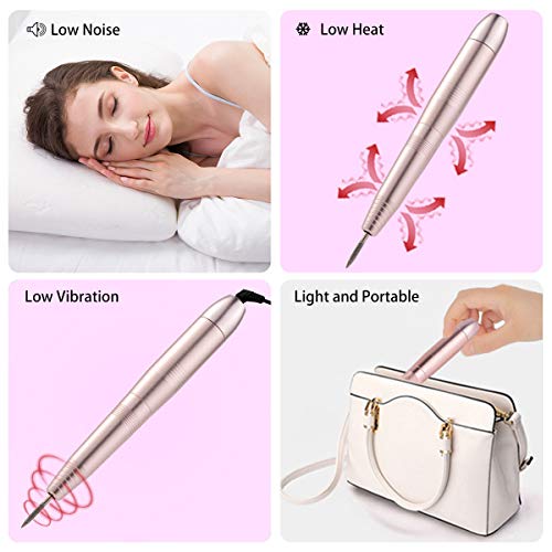 Taladros de Uñas,RIPPLE 11en1 Máquina de Torno para Uñas Portátil Profesional de 20000 RPM,LTaladro para Uñas Acrilico y 31 Piezas de Bandas de Arena Para uñas Para uñas de Gel Acrílicas