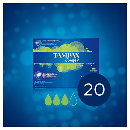Tampax Compak Super – Tampones con aplicador – 20 unidades