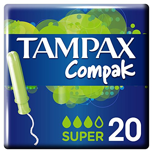 Tampax Compak Super – Tampones con aplicador – 20 unidades