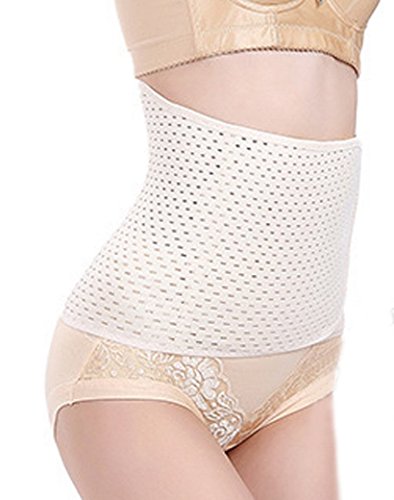 Tangda Mujer Faja Reductora para Mujer Cintura Abdomen Postparto Moldeadora Recuperación Adelgazante Efecto con Velcro Talla Única Albaricoque