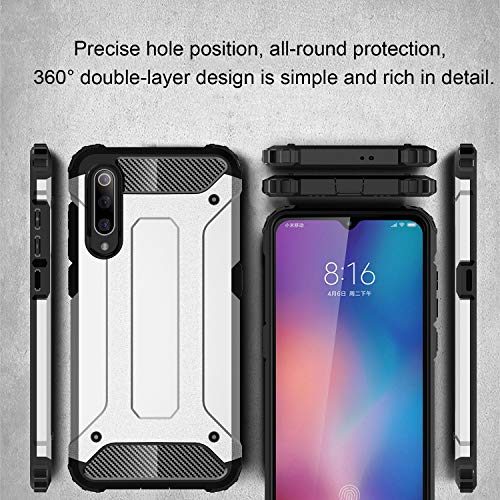 TANYO Funda Adecuado para Xiaomi Mi A3, Heavy-Duty Anti-Caída Phone Case, Extraíble 2 en 1 a Prueba de Golpes Robusto y Durable Fashion Ultra-Thin Funda Protectora, Azul