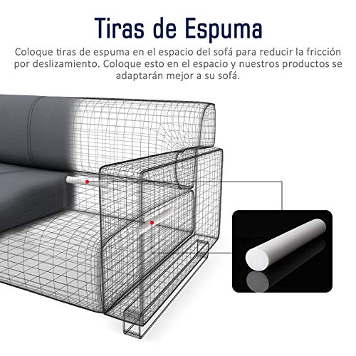 TAOCOCO Funda de Sofá/Funda de sofá Antideslizante/Funda de Fofá Elástica/Lavable/Antiácaros/Antiarrugas (Azul Oscuro/ 3 Plazas 180-240 cm)