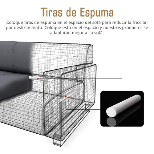 TAOCOCO Funda de Sofá/Funda de sofá Antideslizante/Funda de Fofá Elástica/Lavable/Antiácaros/Antiarrugas (Beige /3 Plazas 180-240 cm)