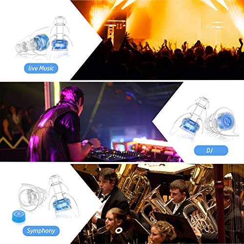 Tapones de Silicona para Oidos Protectores Auditivos para Conciertos, Festivales, Bares y Ruido Excesivo Protección Auditiva tapones para el oidopara Carreras de Aeropuertos, Maquinaria, DJs