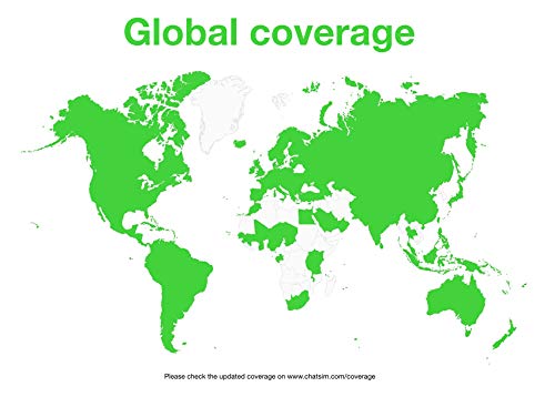 Tarjeta SIM internacional para viajes a BONAIRE y en todo el mundo – ChatSim – cobertura 165 Países, roaming global – red multioperador GSM/2G/3G/4G, sin costes fijos. 1 GB para 30 días