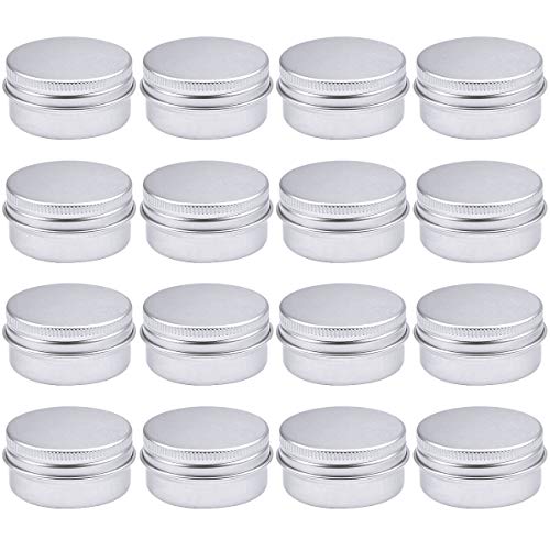 Tarros de Aluminio vacíos de 20 ml, 12 Piezas 40x20mm Tarro de Crema Tarro Tarro de Lata Tarro cosmético Tarro vacío con Tapa de Tornillo, Tarro vacío contenedor de Muestra de Viaje