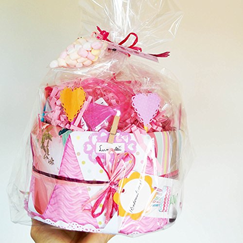 Tarta de Pañales DODOT Modelo "PRINCESA" | Contiene 20 Pañales, 2 Cremas WELEDA, 1 Chupete y 1 Esponja Natural SUAVINEX, 1 Mordedor Refrigerante CANPOL BABIES | Baby Shower Gift Idea | Tonos Rosas, Para Niñas *** Si la quieres para Niños contacta con el V