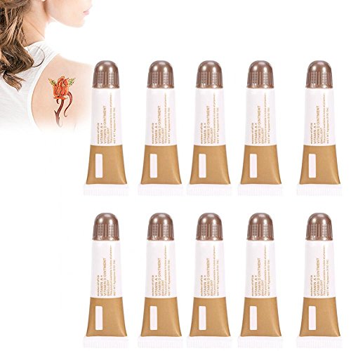 Tatuaje Crema Curativa, Crema Anti Cicatrices, 10 Unids/Set Profesional Maquillaje Permanente Reparación Aftercare Recuperación Ungüento Crema Gel