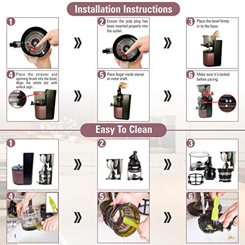 Taurus Liquajuice Pro-Licuadora extraccion en Frio (200 W, 43 RPM, Sistema antigoteo), Color Rosa