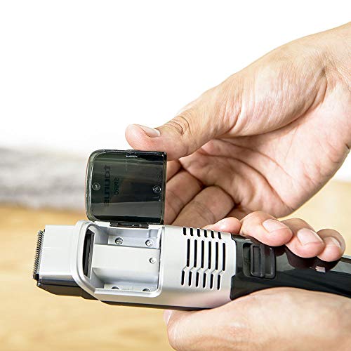 Taurus Spiro - Barbero con aspirador, recorta tu barba sin ensuciar, 11 alturas de corte, cuchillas de acero, uso con o sin cable