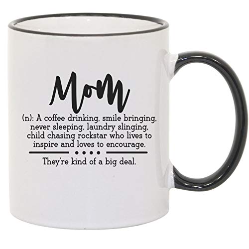 Taza con texto en inglés "Mom Definition", 2 caras, taza para el día de la madre, regalo para el día de la madre, regalo para mamá, mamá Hustle mamá, palabras adjetivas