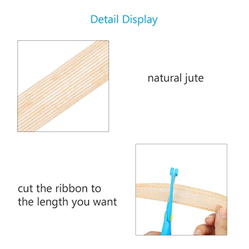 TAZEMAT 2 Rollos Cinta de Arpillera de Yute Natural (10m × 2.5cm) para Decoración de Boda Fiesta Artesanía Embalaje Ramo de Flores Botella de Vino Envoltura de Caja Regalo Manualidades Navidad