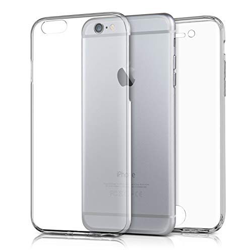 TBOC Funda para Apple iPhone 6 (4.7 Pulgadas) - Carcasa [Transparente] Completa [Silicona TPU] Doble Cara [360 Grados] Protección Integral Total Delantera Trasera Lateral Móvil Resistente Golpes