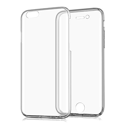 TBOC Funda para Apple iPhone 6 (4.7 Pulgadas) - Carcasa [Transparente] Completa [Silicona TPU] Doble Cara [360 Grados] Protección Integral Total Delantera Trasera Lateral Móvil Resistente Golpes