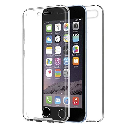 TBOC Funda para Apple iPhone 6 Plus (5.8 Pulgadas) - Carcasa [Transparente] Completa [Silicona TPU] Doble Cara [360 Grados] Protección Integral Total Delantera Trasera Lateral Móvil Resistente Golpes