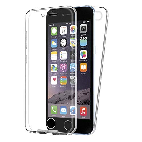 TBOC Funda para Apple iPhone 6 Plus (5.8 Pulgadas) - Carcasa [Transparente] Completa [Silicona TPU] Doble Cara [360 Grados] Protección Integral Total Delantera Trasera Lateral Móvil Resistente Golpes
