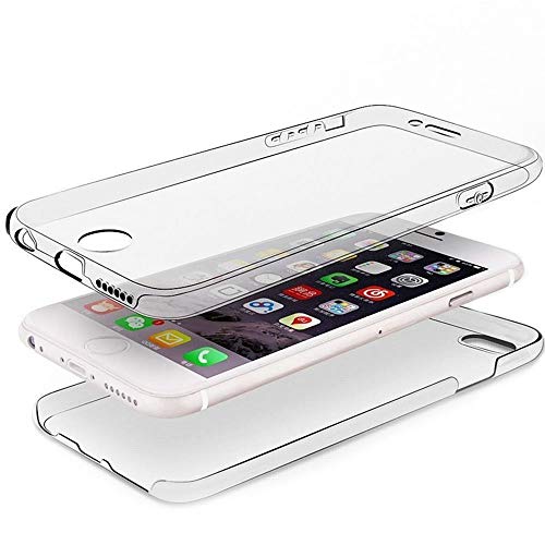 TBOC Funda para Apple iPhone 6 Plus (5.8 Pulgadas) - Carcasa [Transparente] Completa [Silicona TPU] Doble Cara [360 Grados] Protección Integral Total Delantera Trasera Lateral Móvil Resistente Golpes