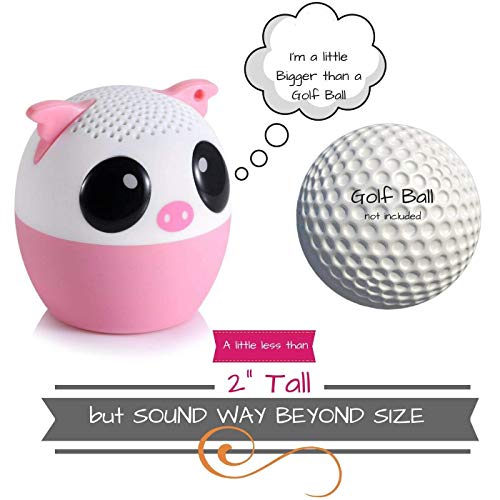 TBS2520 Mini Altavoz Bluetooth inalámbrico mini-animal cochon- Super Mignon - 3 Watts - funciones kit manos libres teléfono & selfie - Appli para jugar - para iPhone Samsung Huawei etc & Tablet
