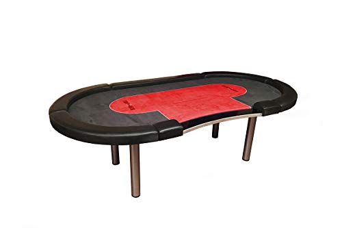 TDPOKER Mesa de Juego Poker High Stakes Roja