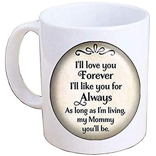 Te amaré por siempre Me gustarás por siempre mi mamá Serás gancho de monedero, regalo de cumpleaños para mamá Regalo de día de madre Gancho de monedero de arte, Rn366
