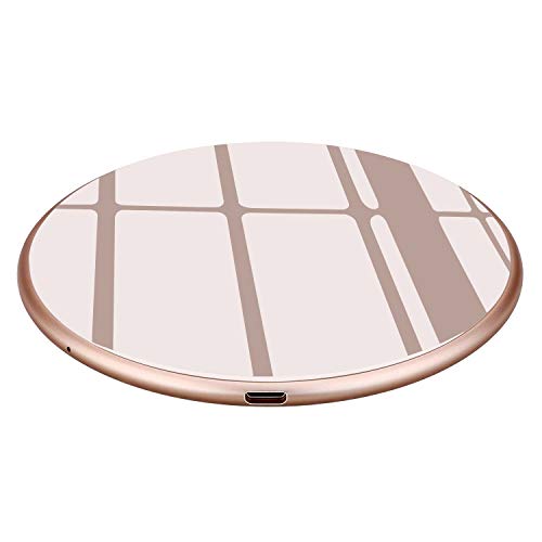 Te-Rich Cargador inalámbrico 15W Máximo Cargador Qi 10W para Samsung Galaxy S10/S10+/S10e/S9 Plus/S9/S8/Note 8,7.5W para iPhone X/XS/XS MAX/XR/8 Plus/8,5W para AirPods …