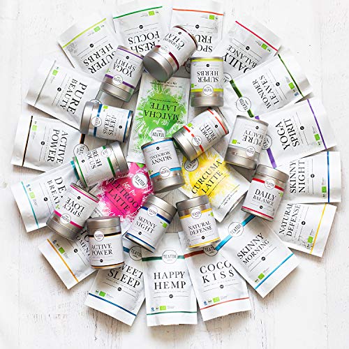 TEATOX Skinny Teatox Programa, Morning & Night, té verde orgánico con mate & infusión orgánica de hierbas con rooibos (Ziplocks 14 Días)