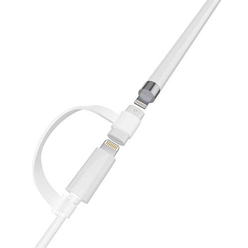 TechMatte Adaptador de Carga Cable para Apple Pencil y iPad Pro (1 Pieza, Blanco)