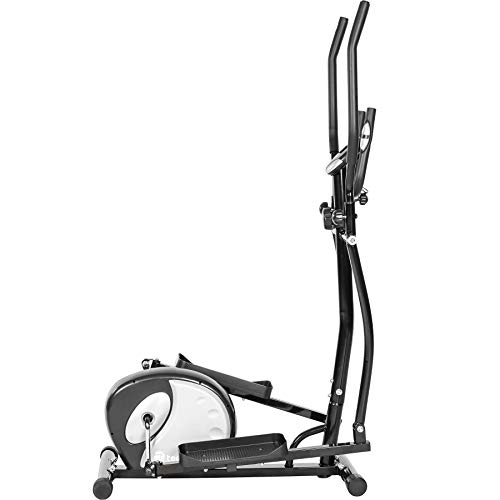 TecTake 401075 Bicicleta Elíptica de Aluminio, Consola Patalla LCD, Entrenamiento Físico, Carga Máxima 100 kg